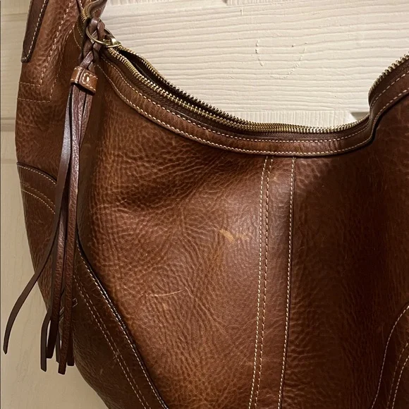 Vintage Coach Brown Leather Hobo Bag - Picture 2 of 6